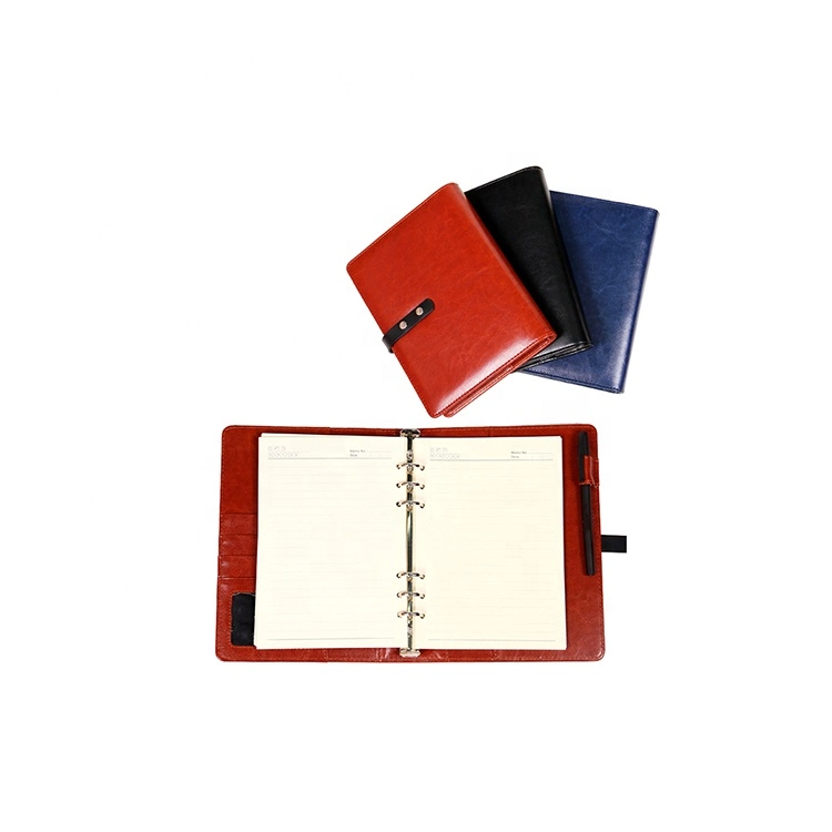 Wholesale/Supplier Portable Size Planner Small Red PU Leather File Folder