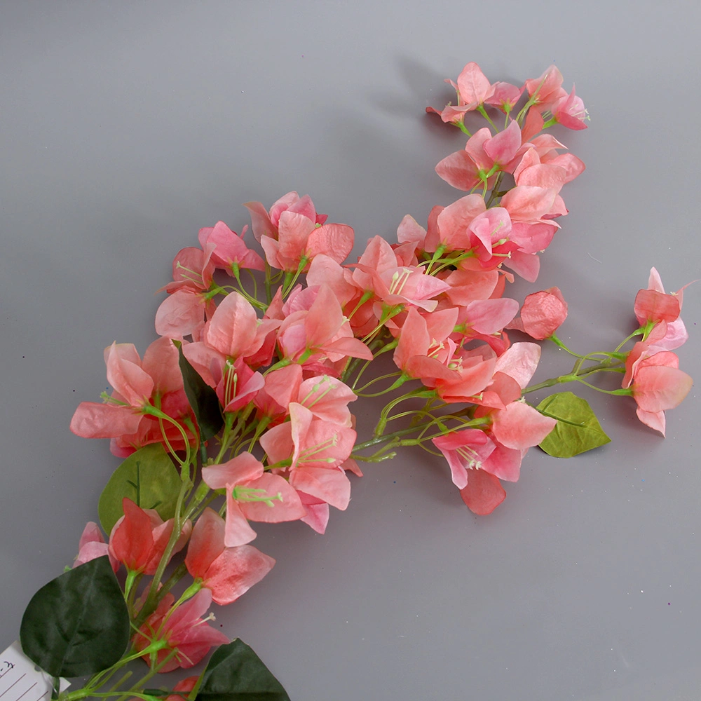 Decoração de Jardim de Casamento por atacado Bougainvillea de Seda com haste única da venda quente Flores pequenas Spray artificial Bougainvillea