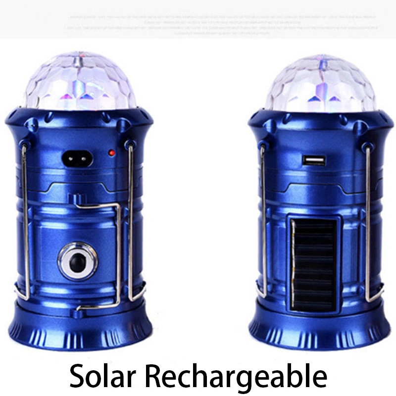 Solar Rechargeable Stage Light Camping Lamp Projector