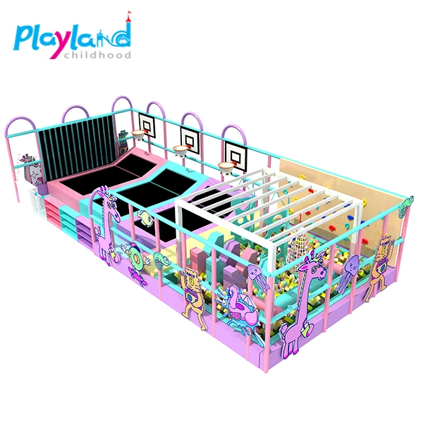 Custom Kids Playground Equipment Indoor Amusement Big Trampoline Park