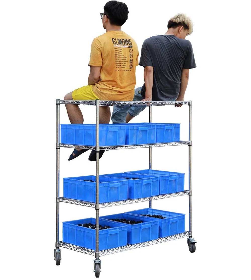 ESD SMT Reel Trolley Wire Shelving Unit with Wheels