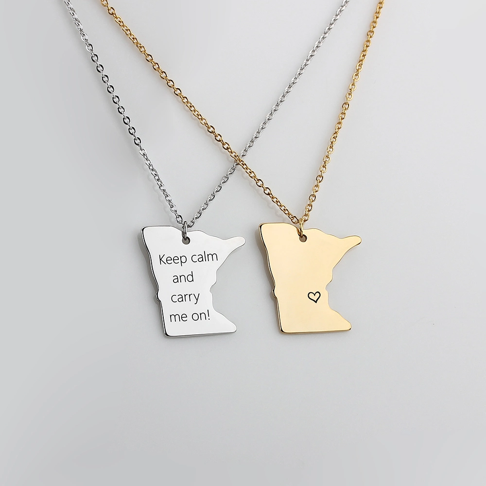 Factory Price Personalized Minnesota Necklace Fashion Garment Accessories Dropshipping