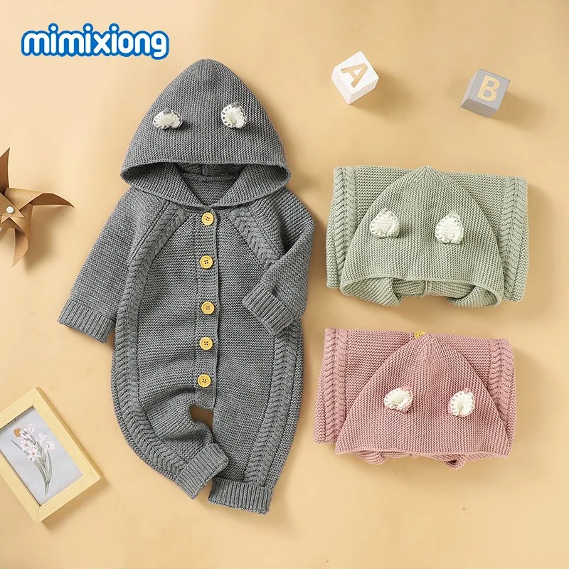 Fast Shipping Knitted Newborn Baby Rompers Clothing Wear Babies Clothes Products