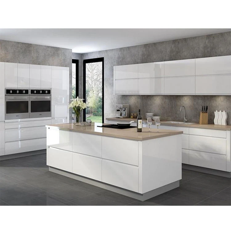 Conceptions de cuisine modulaire étanche en laque blanche moderne.