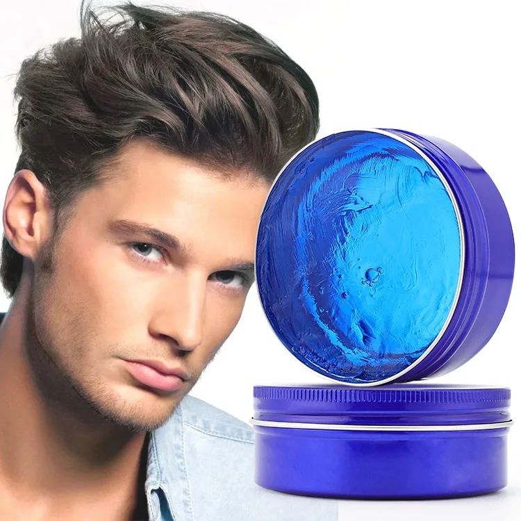 Moda agua fácil de limpiar estilo de pelo Cera fuerte de sujeción Cera para el pelo para hombres