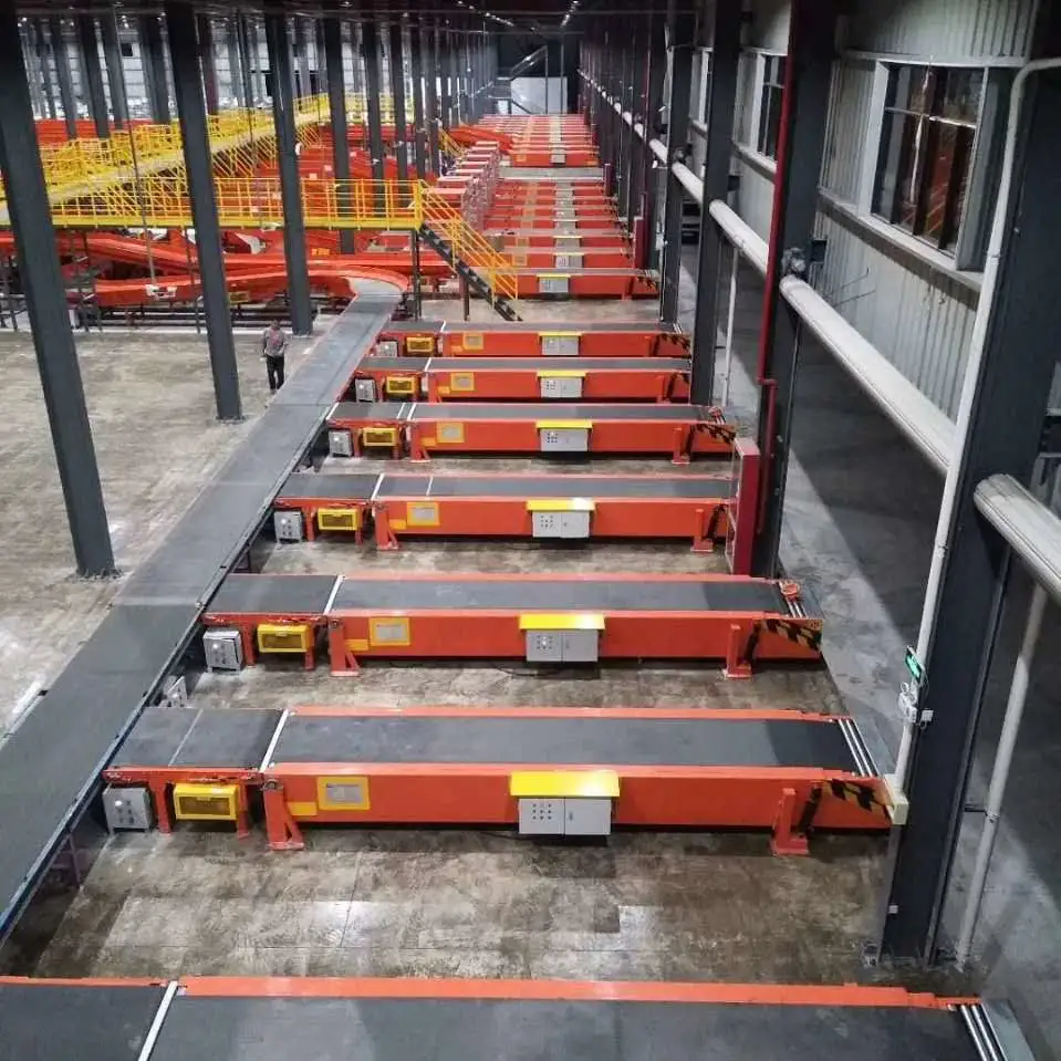 4 Section 18 Meters Fixed Telescopic Belt Conveyor