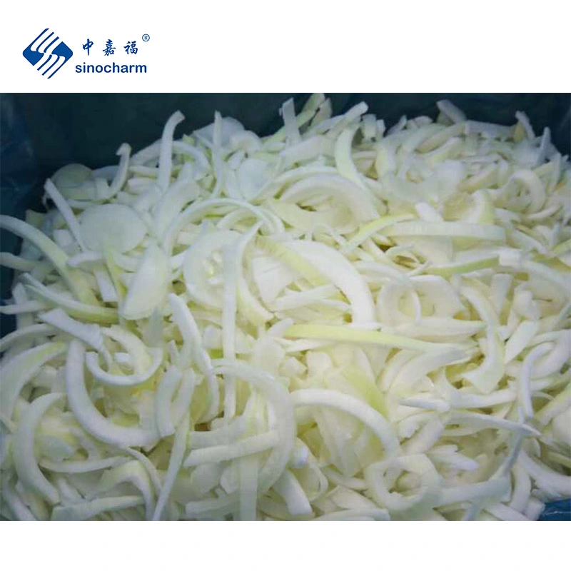 Sinocharm Brc-a Approved IQF White Onion Strips Suppliers Frozen Onion Strips