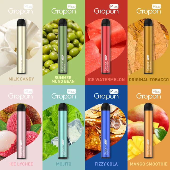 Wholesale/Supplier Disposable/Chargeable Vape Pen Gropon Plus Kit Disposable/Chargeable Electronic Cigarette with 2ml Fruit Flavors