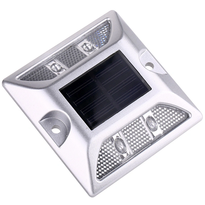 ألومنيوم أللوي Solar LED طريق الزر مقاومة للماء الجوانب المزدوجة الخارجية Cat Eyes Stud