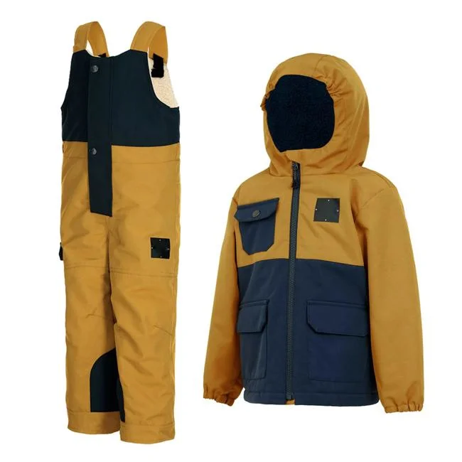 Windproof Two Pieces Snow Jumpsuit Wear Resistant Mens Waterproof Snowboard Outfit Winter Warm Outdoor Ski Wear