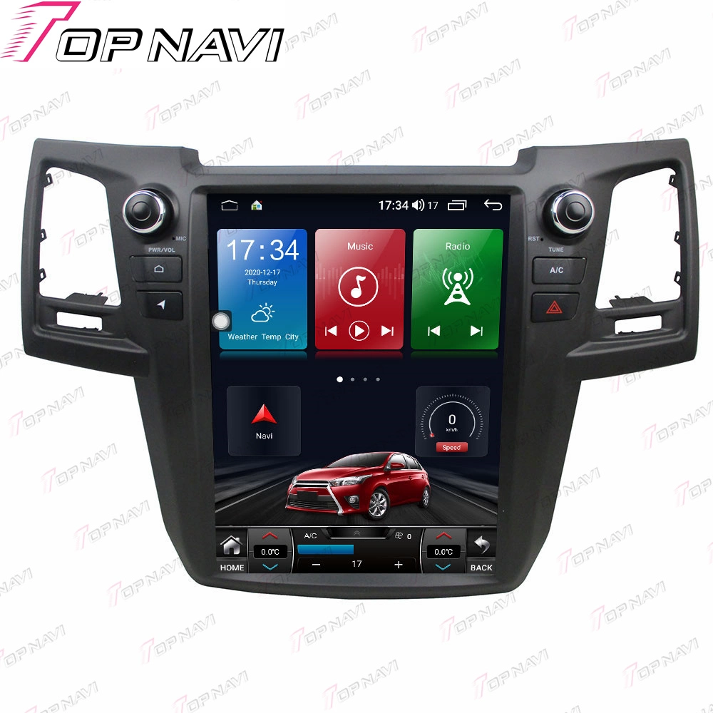 Radio stéréo de voiture avec lecteur de navigation GPS de 12.1 pouces pour Toyota Fortuner 2005-2015
