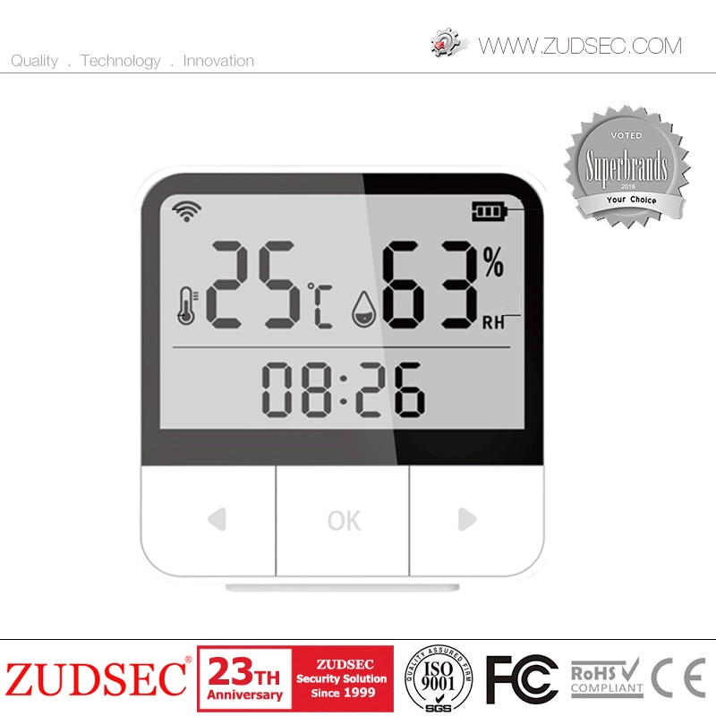 Home Use a tela LCD do sensor de umidade de temperatura inteligente WiFi