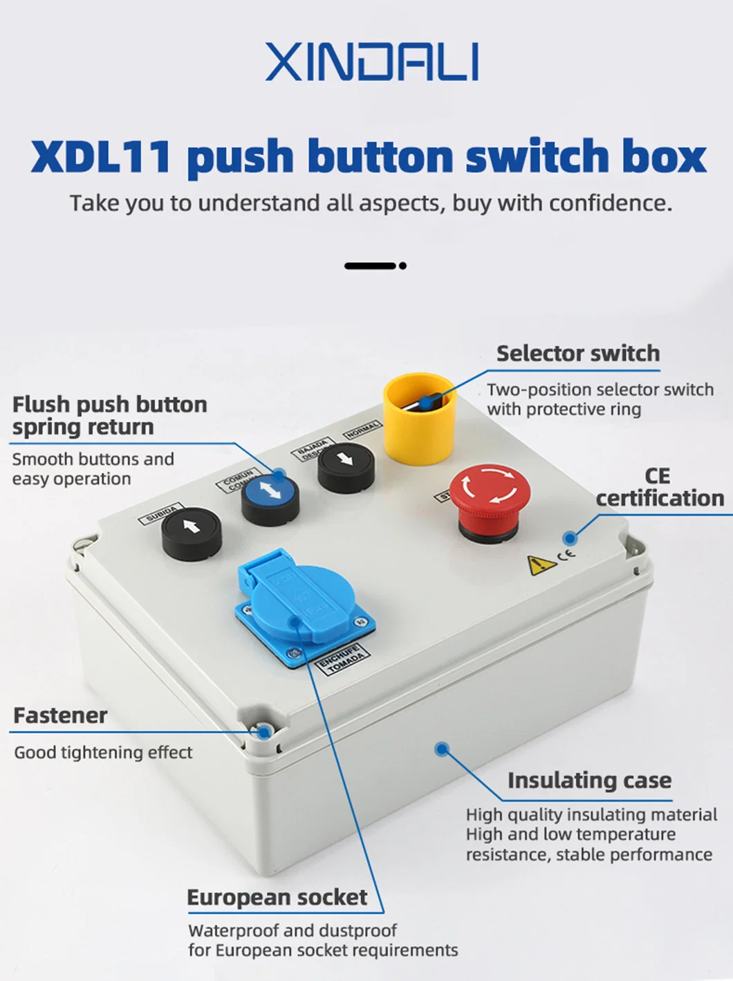 Xdl11-Bbes63152 Industrial Control Stations Button Switch Control Station Box