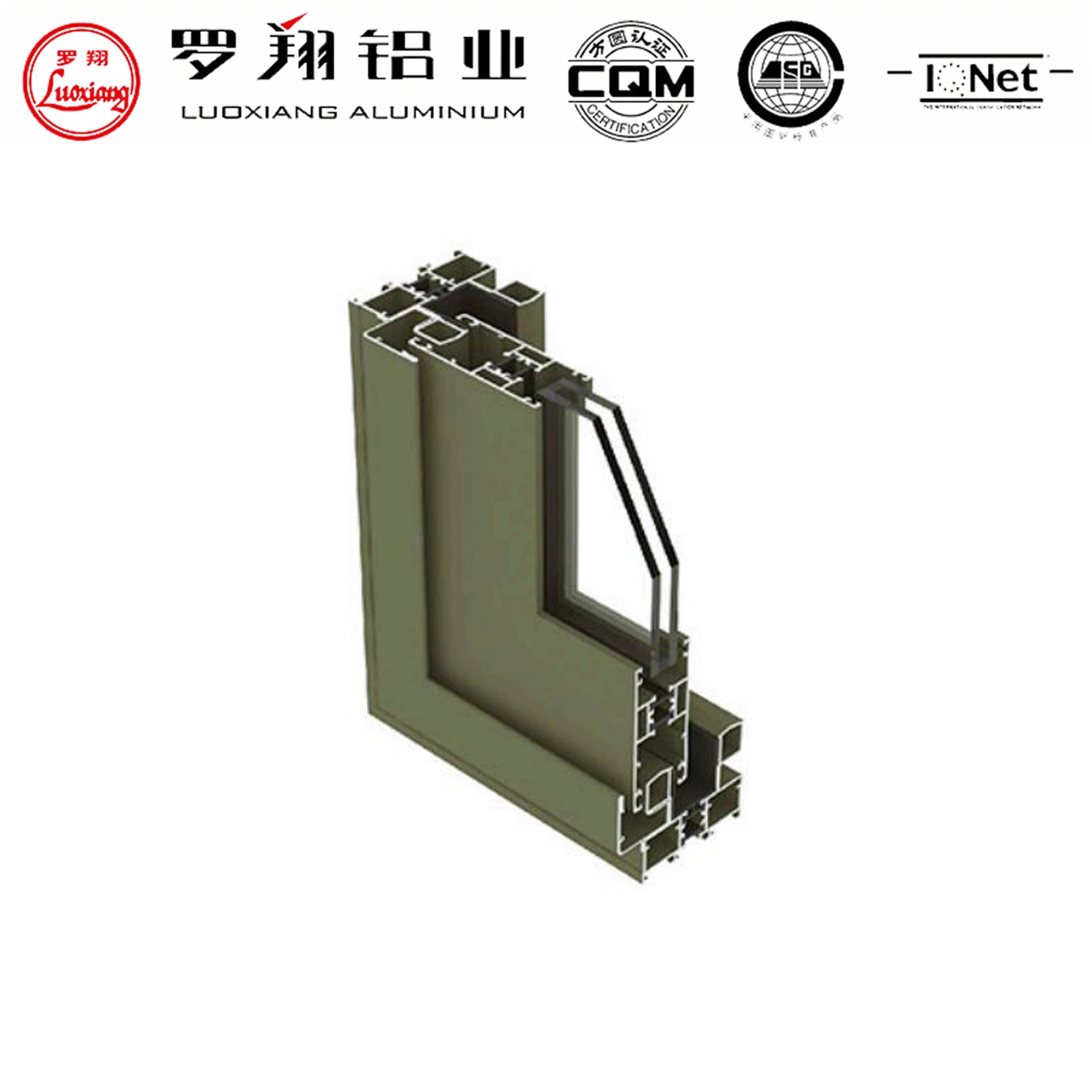 14,8 mm Thermal Break Vidro corrediço de alumínio Ponte Quebrada perfis de alumínio extrudido isolamento térmico de janelas e portas de alumínio Perfis de Extrusão 6.063