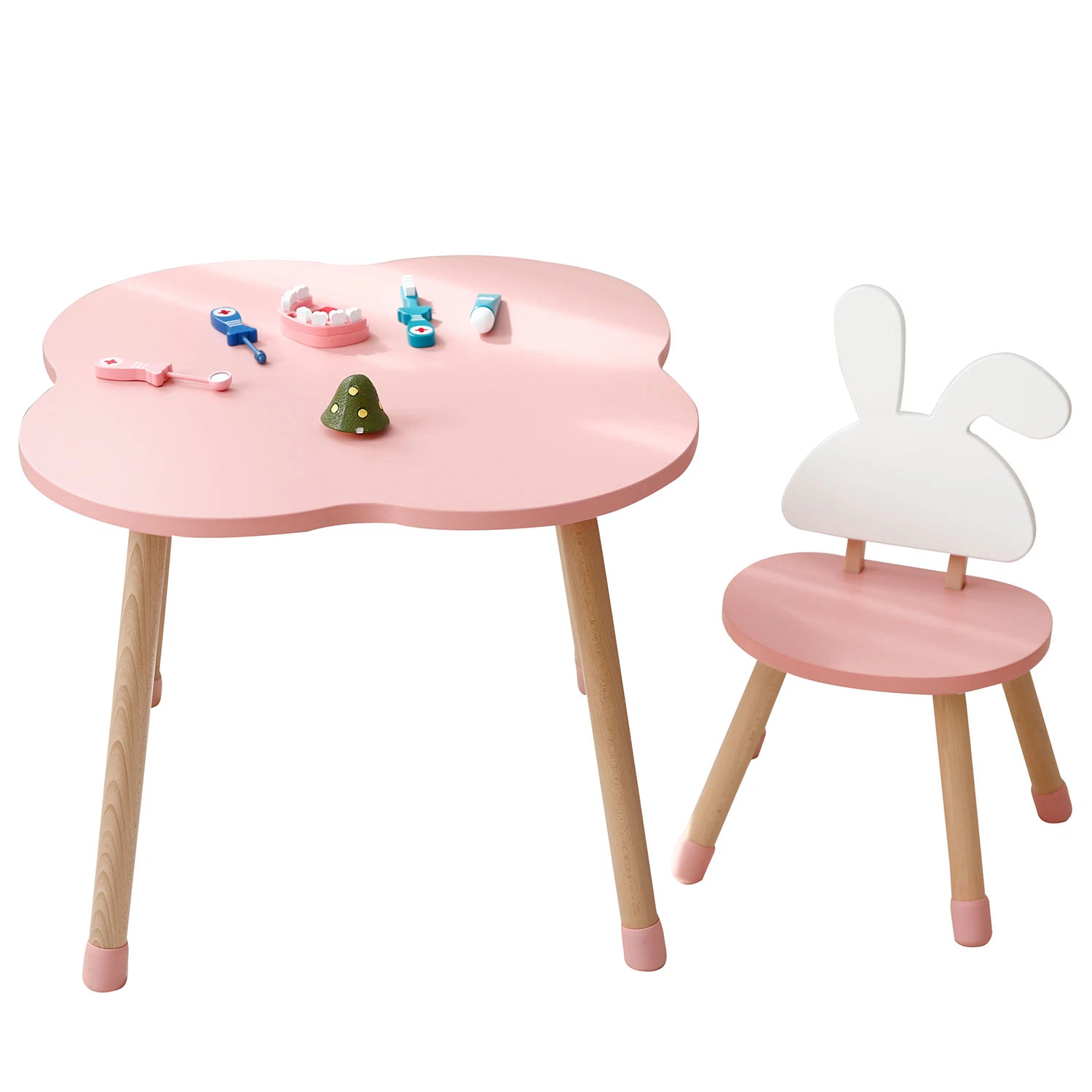 Factory Hot Sale High Quality Cartoon Colorful Furniture Sets Kids Wooden Study Table and Chair Sets