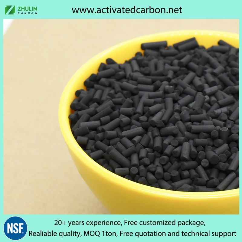 Popular Products High Iodine Value 950mg. G 4mm Pellet Activated Carbon for Air Purification