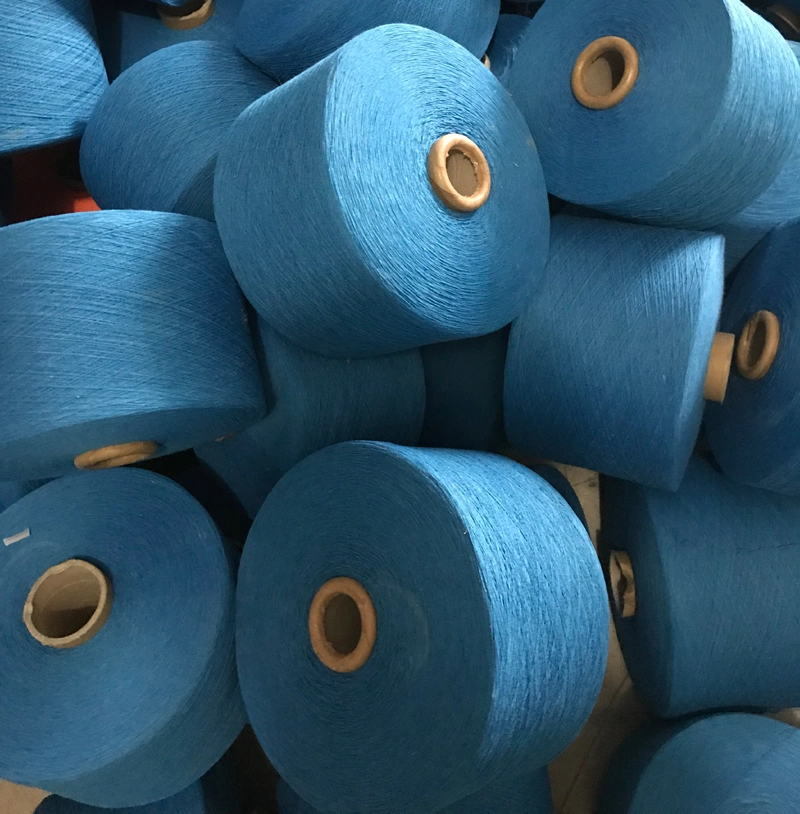 Ne16s/1 Open End Recycled Cotton Polyester Blended Regenerated Yarn for Towel