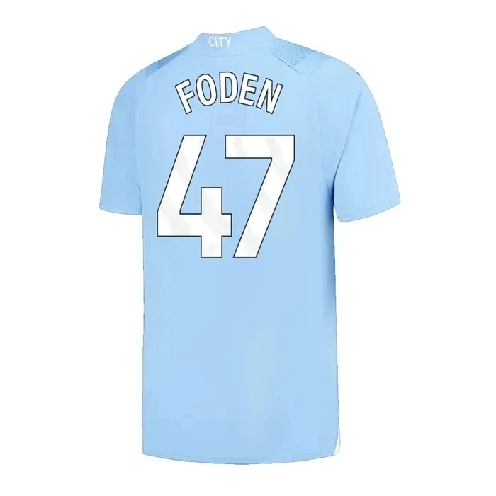 Camisolas de futebol Atacado 23 24 da Haaland Grealish Sterling Mans Cities Mahrez Fans Player Version de Bruyne Foden Football shirt para criança Conjuntos de kits uniformes