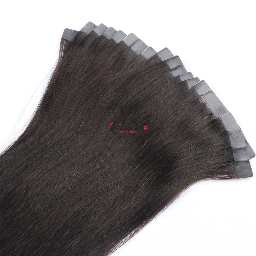 Double Drawn Russian Human Hair Tape Hair Extension Natural Remy Cuticle Tape in Hair Extension