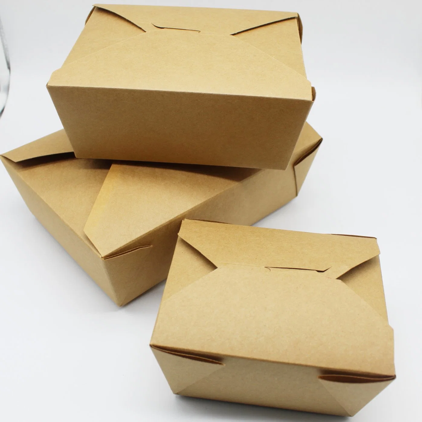 337g Papierverpackung Lunchbox Kraftmaterial Lebensmittelbox 1600ml Für Verkauf