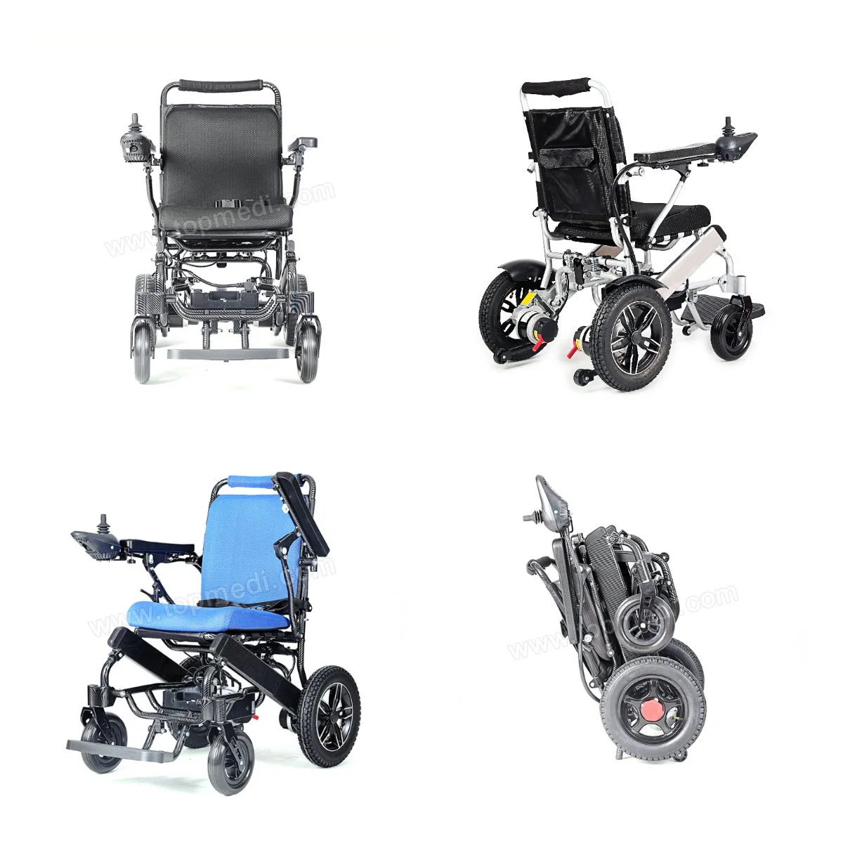 100kg Weight Capacity Power Electric Wheelchair with 20ah Lithium Battery