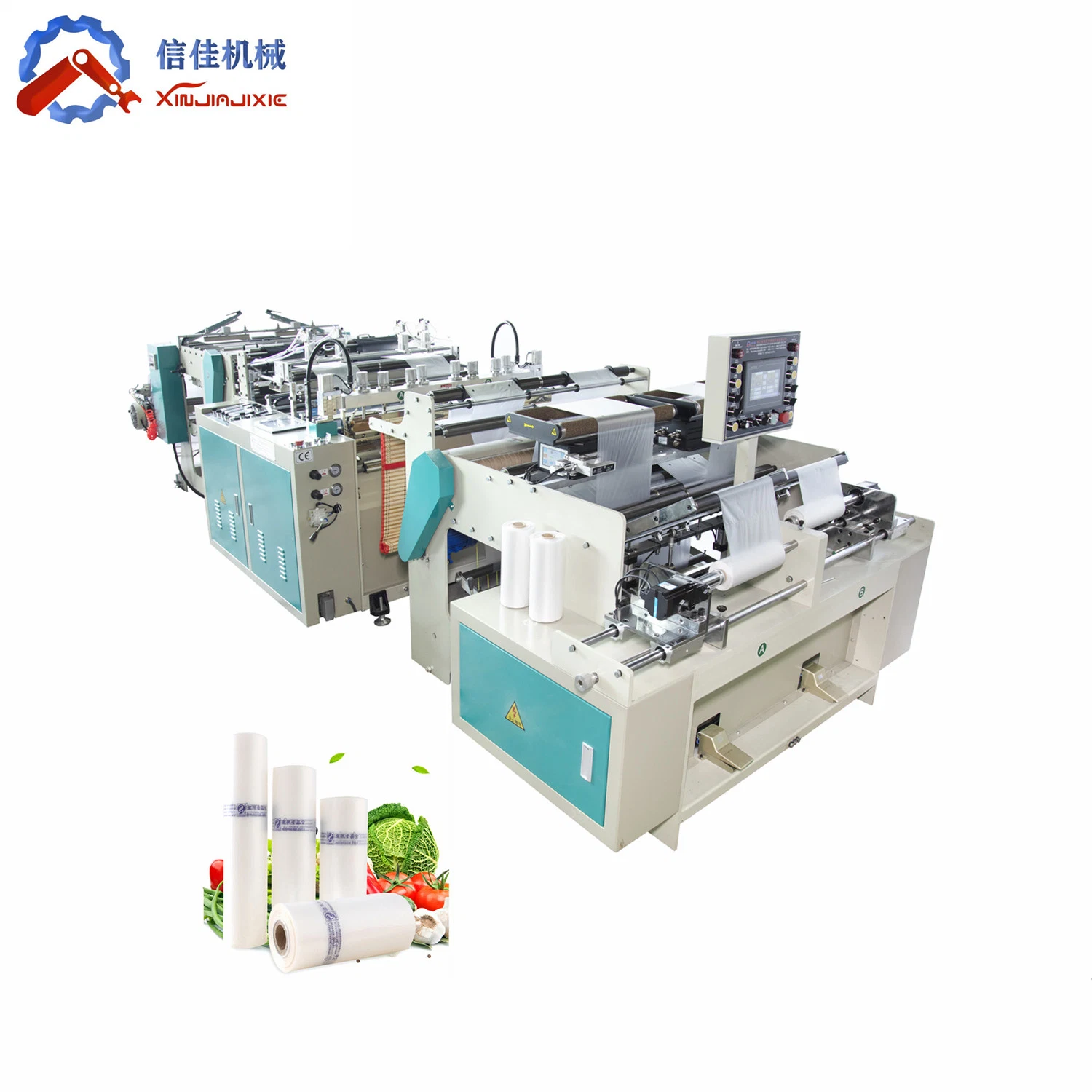 Xjbxj-460X2 High Speed HDPE LDPE Polythene Shopping Plastic Rolling Bag Making Machine Price