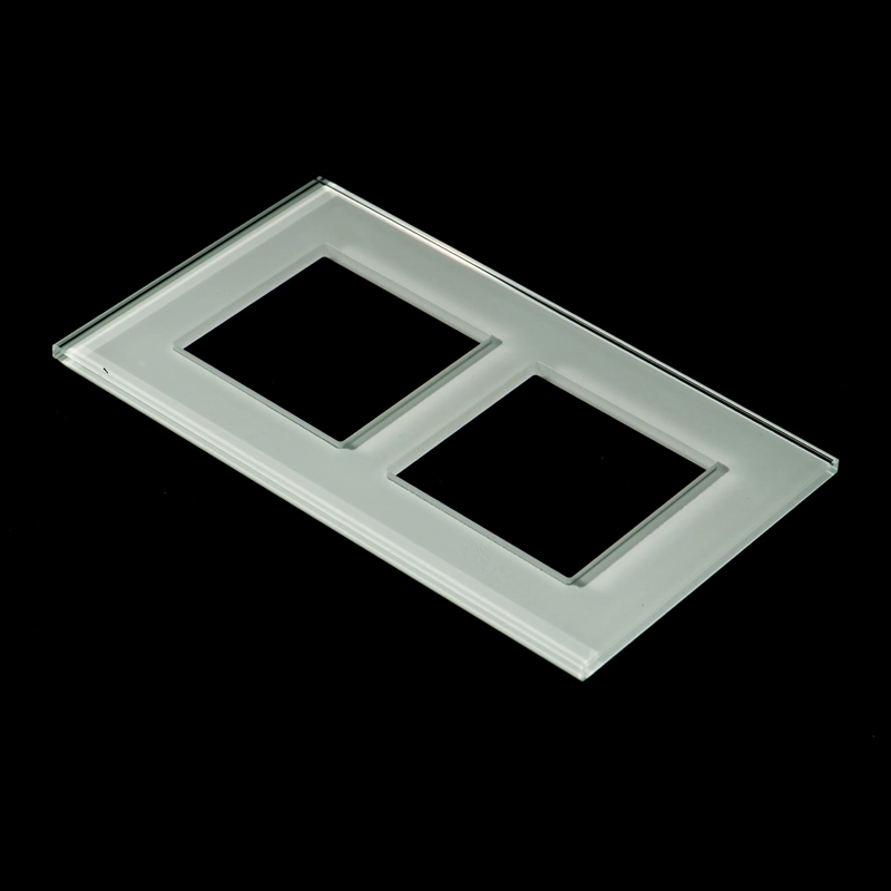 OEM Electrical Tempered Glass Switch Panel White Color