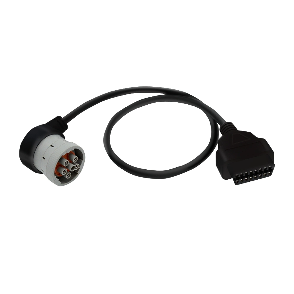 Conector macho J1708 6p en ángulo recto a conector hembra OBD2