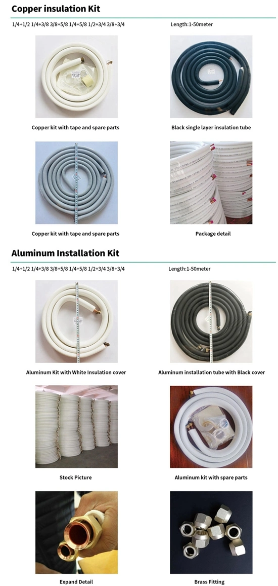 Air Conditioning HVAC Foam Insulated Copper Pipe Rubber Foam Insulation Hose Tube