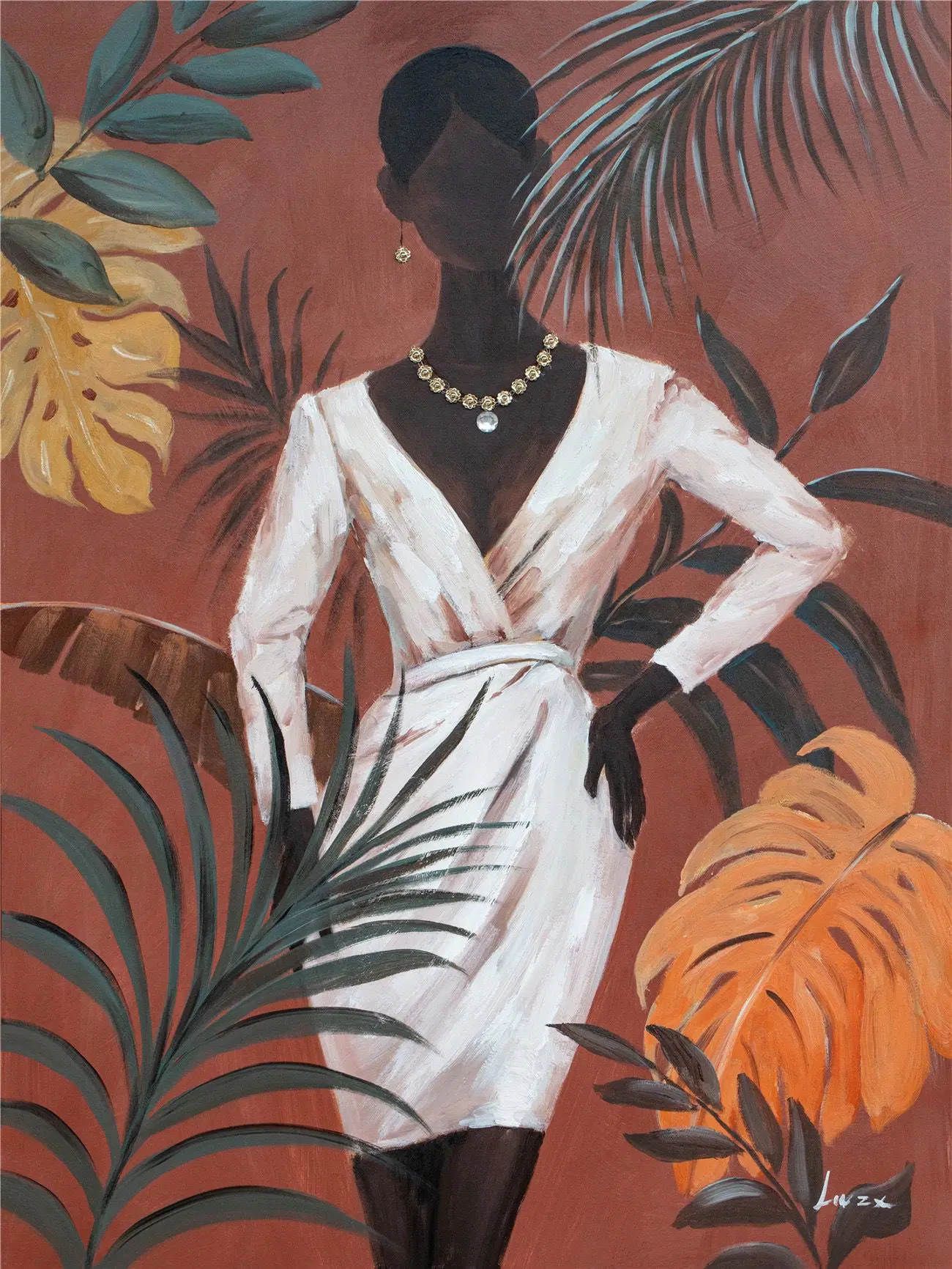 Афро-американский портрет современной картины маслом Арт стиле Главная Продукция