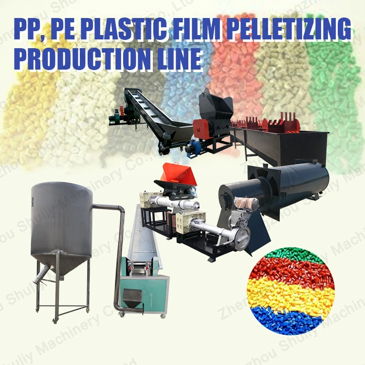 PP PE Plastic Pellets Recycled Granules Making Machine Wasted Film Recycling Granulator Machine