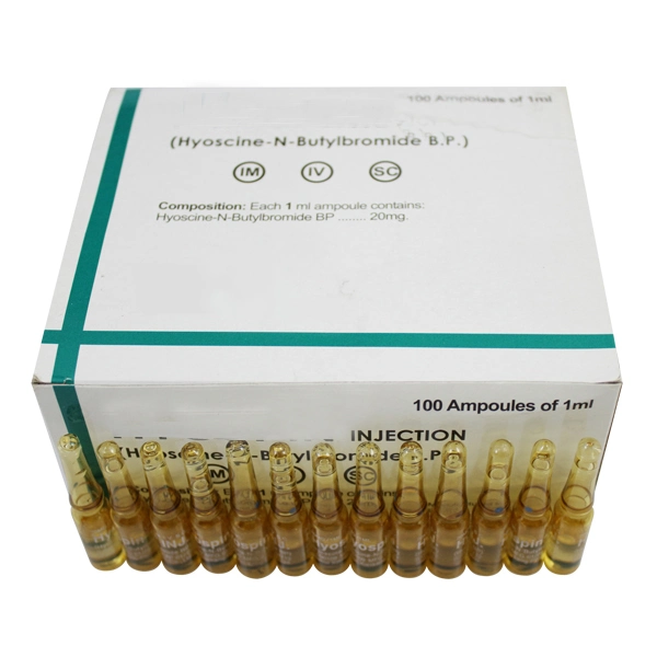 Hiosciano Injecção Butylbromide 10mg/1ml com as BPF