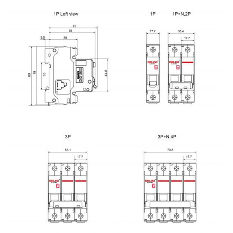 Delixi Cdb6I Series Principio de funcionamiento del aire disyuntor miniatura