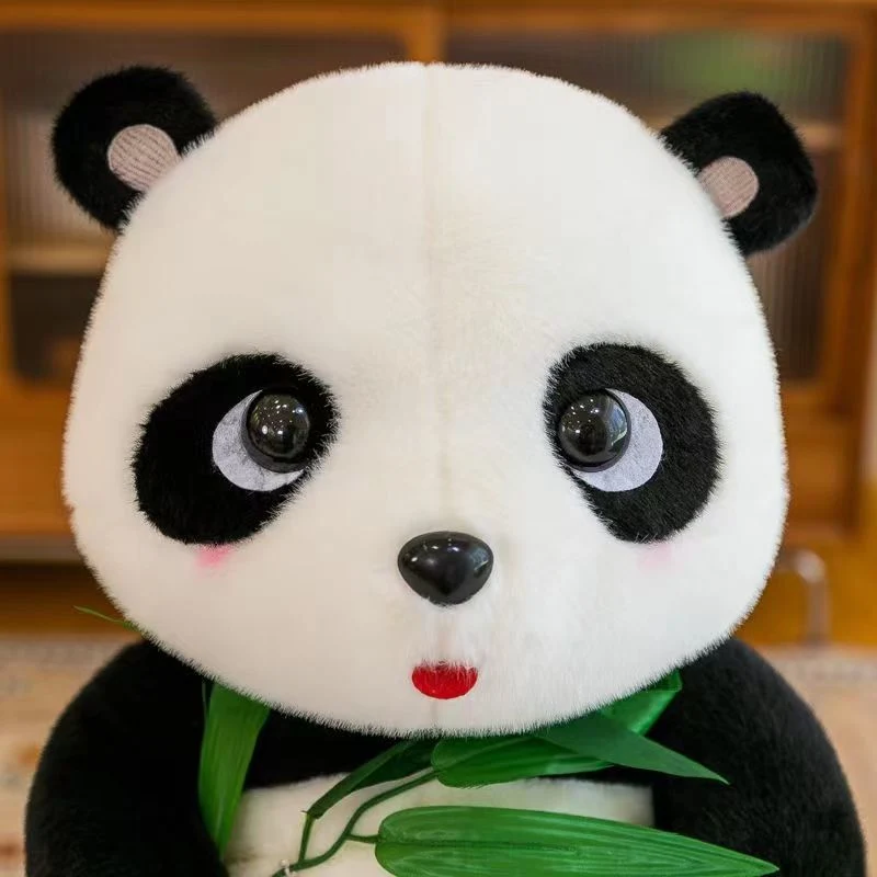 Panda segurando o bambu Bonecos brinquedos de pelúcia Imitação Red Panda Bonecos engraçado e Bonitinha crianças dons de aniversário