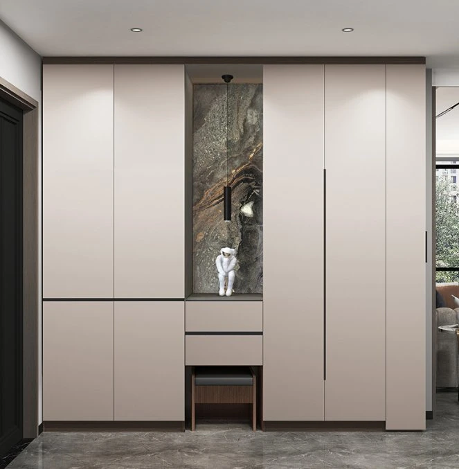 Entry-Door Shoe Cabinet Hall Cabinet One Light Luxury Living Room Modern Screen Partition Furniture