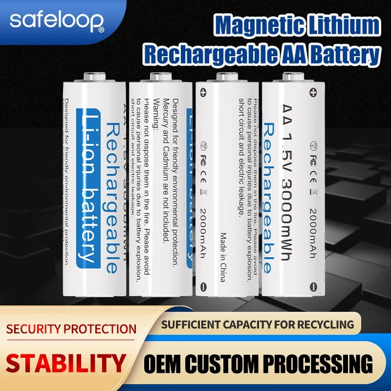 Hot Selling / Rechargeable Lithium Battery / 1.5V 2000mAh/ with Charging Cable