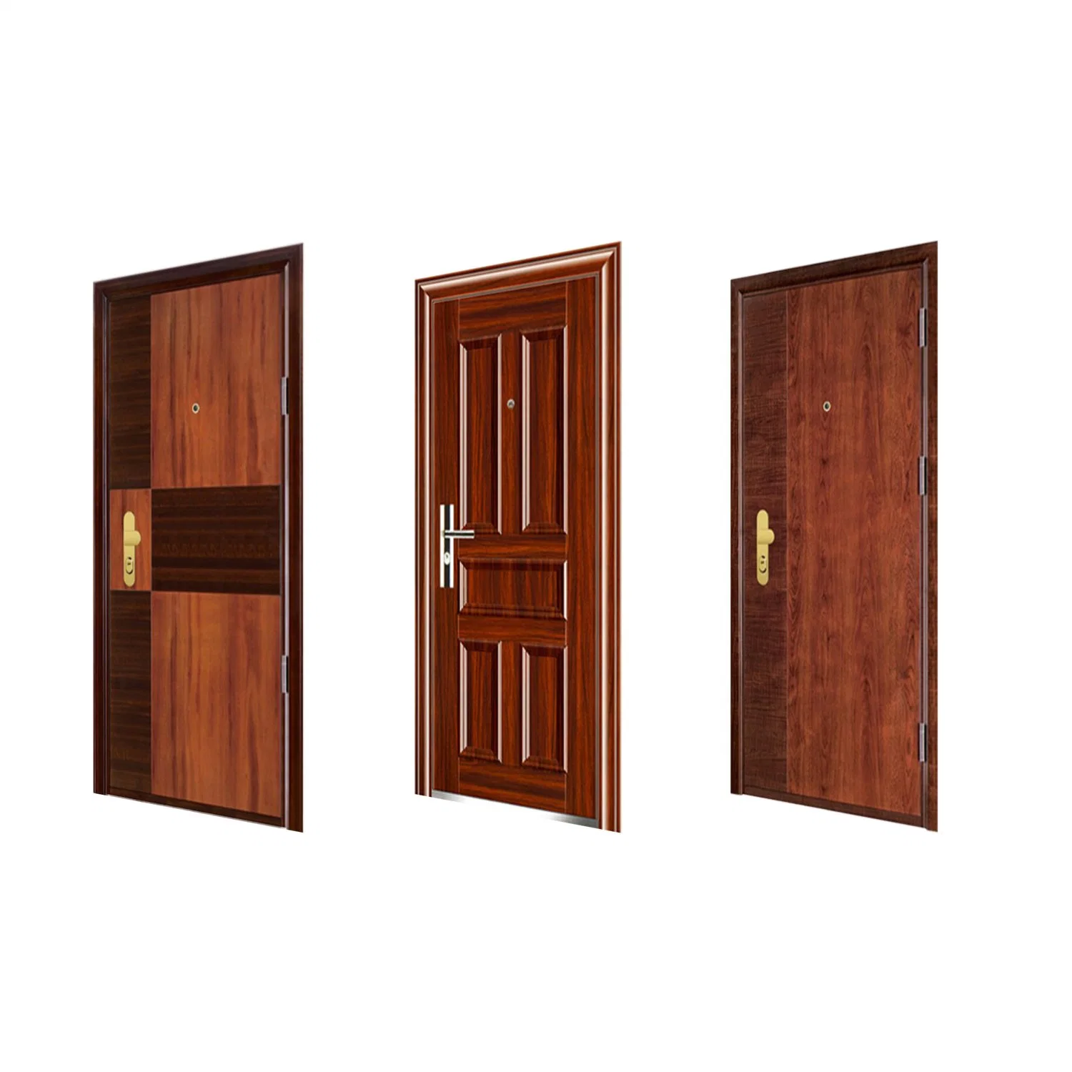 Modern Simple Design Turkish Style Steel Wood Armored Door Security Door