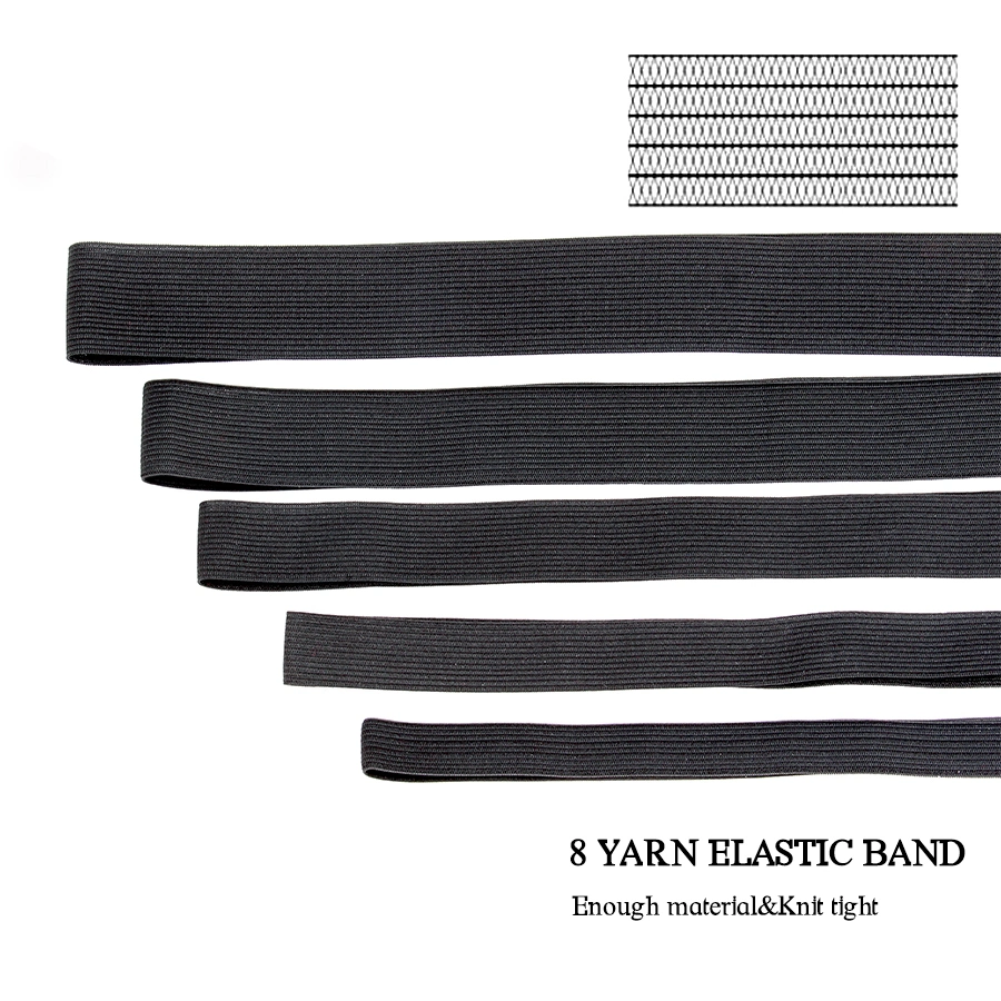 Adjustable Black Logo Custom Elastic Band Nylon Webbing