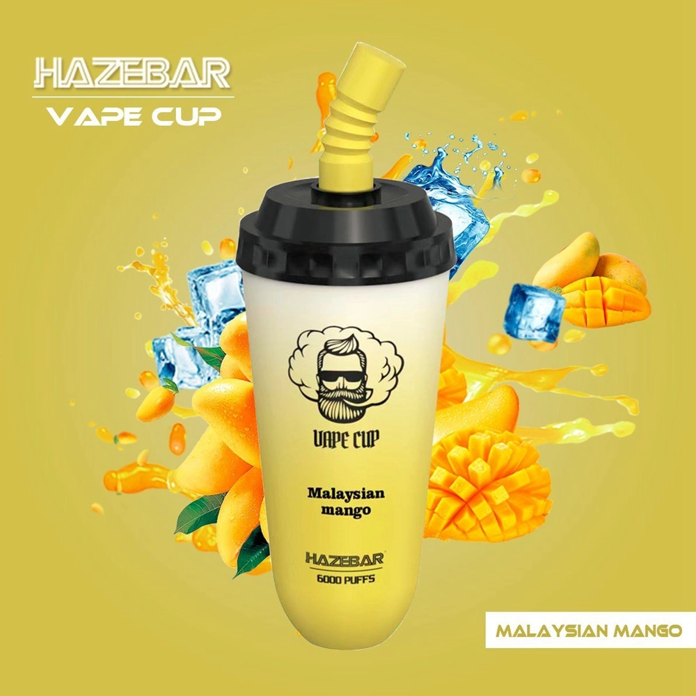 Hazebar Mesii Mini Cup 6000 Puffs Disposable/Chargeable Vape Pen 6K Puff Bar Fruit Flavors Mesh Coil Vaporizer vape