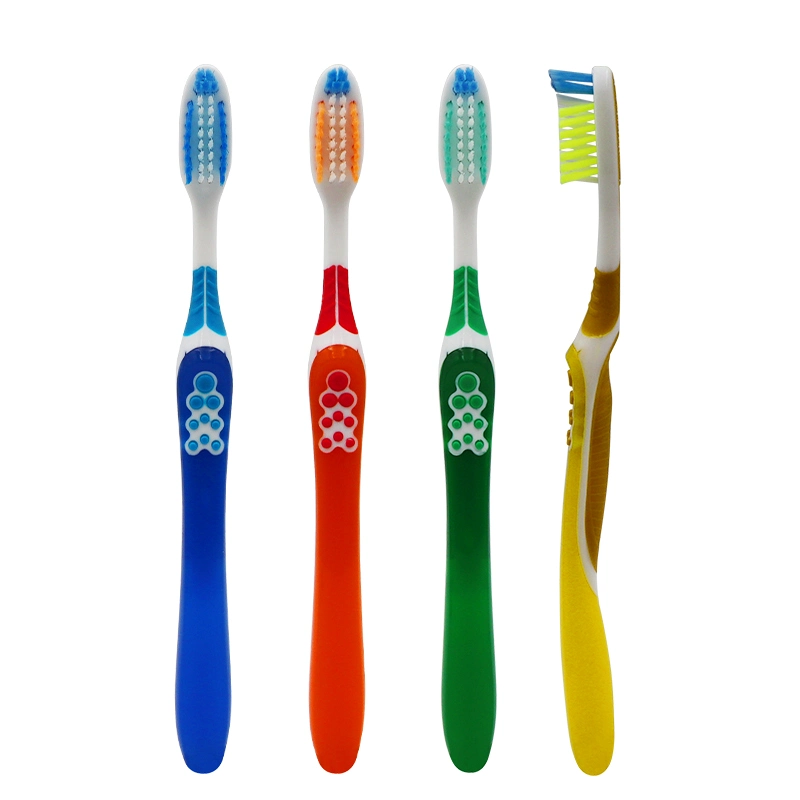 Wholesale/Supplier Cross Action Adult Toothbrush/ Soft Nylon Bristles/Antislip Design Toothbrush