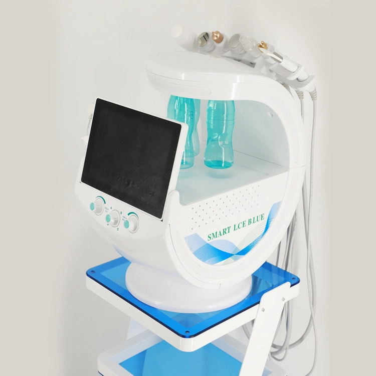 Ofan Smart Ice Blue Water Oxgen Facial Wet Microdermabrasion Aqua Jet Peel Dermabrasion H2O2 Hydrafacials Machine