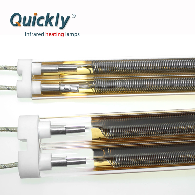 Gold Reflector Quartz IR Heating Tube for Industrial Dryer