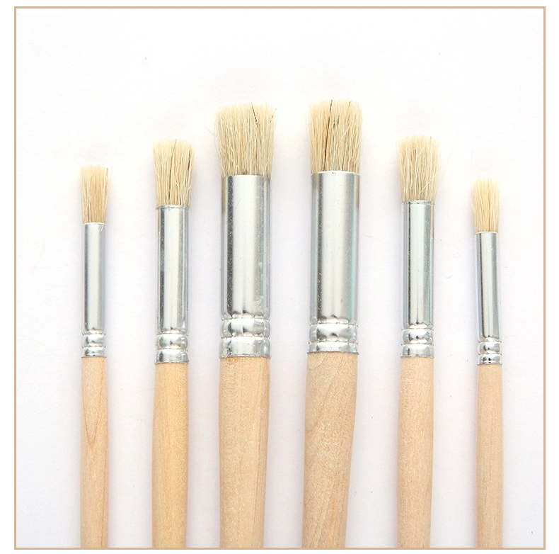6 PIÈCES Art Set Outils de peinture Nylon Bristle Brush artiste de peinture Brosse