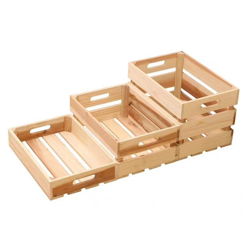 Display Boxes Rectangular Wood Box Props Window Baskets Decorated Solid Wood Storage Boxes