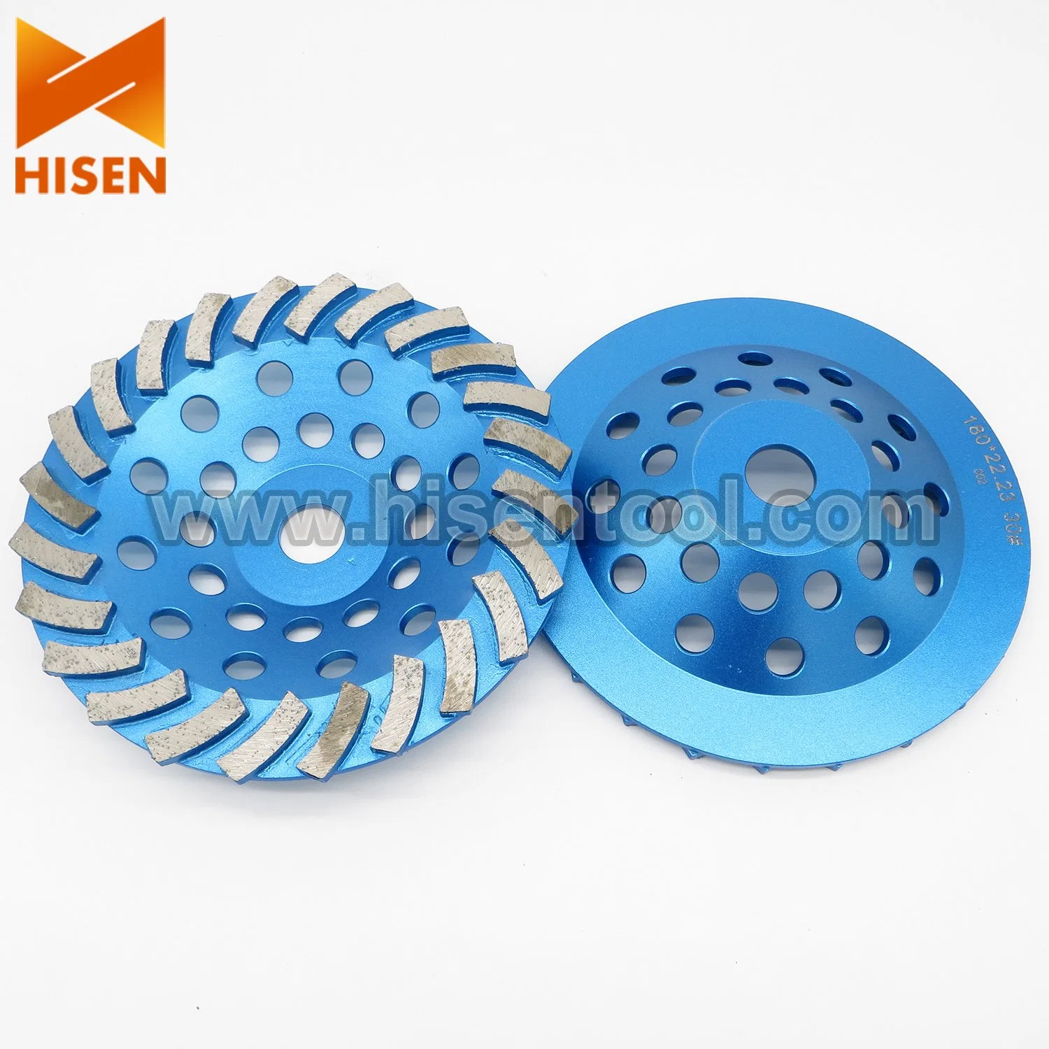 180mm Spiral Turbo Pattern Diamond Cup Wheel for Concrete