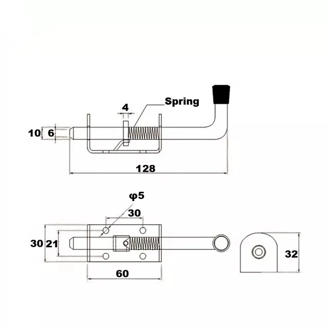 Kingslings Heavy Duty Spring Loaded Barrel Bolt Locks for Door