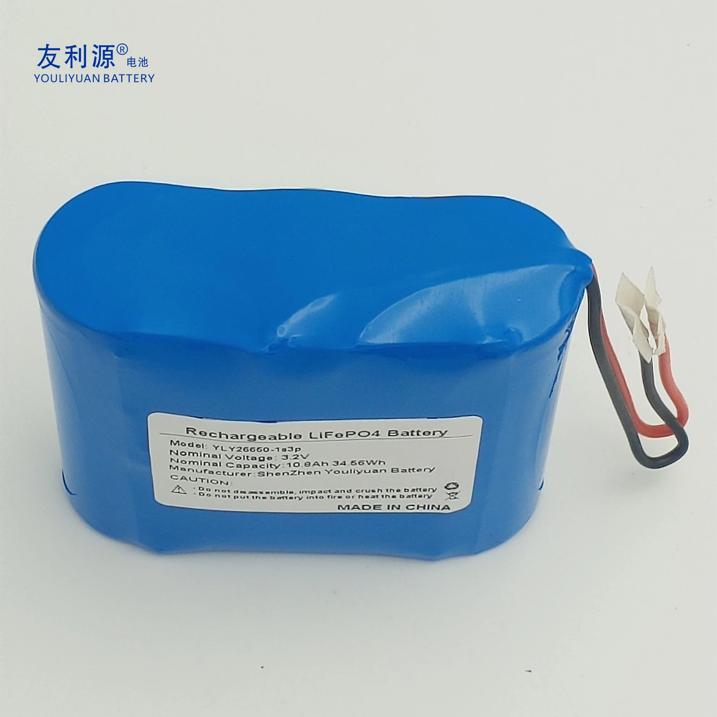 Rechargeable LiFePO4 1s3p 3.2V 10.8ah 26650 Li-ion Battery Pack Power Battery Massager Battery Washing Device Battery