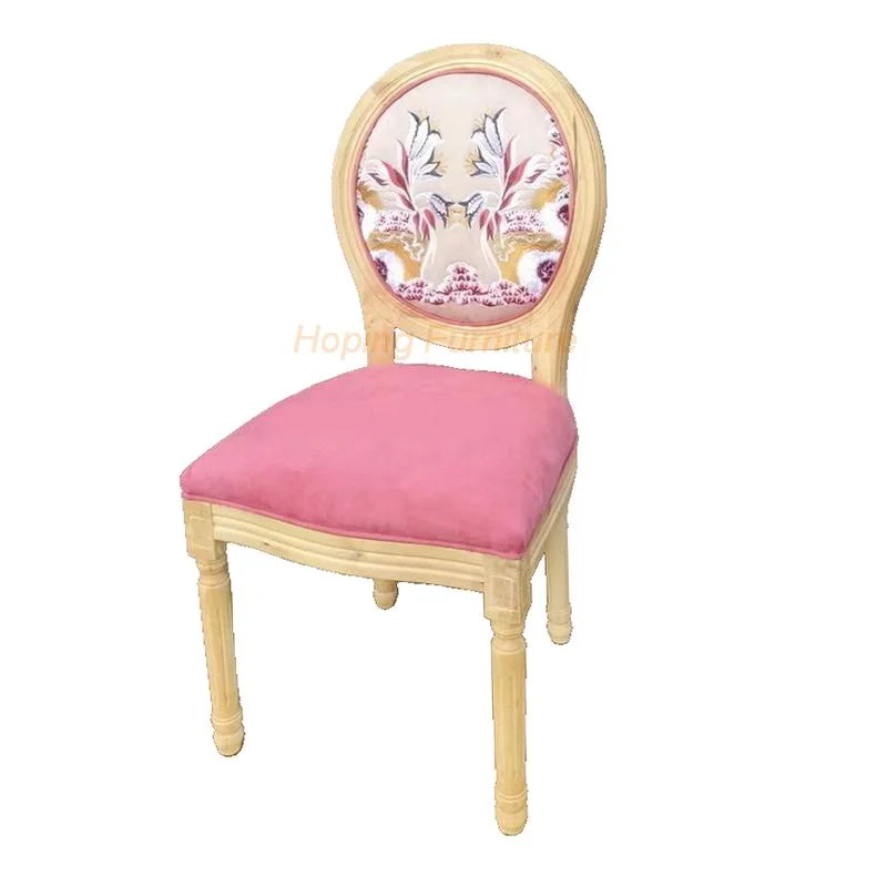 Wooden Dining Chair Party Event Banquet Wedding Furniture Steel Table and Chair Sets