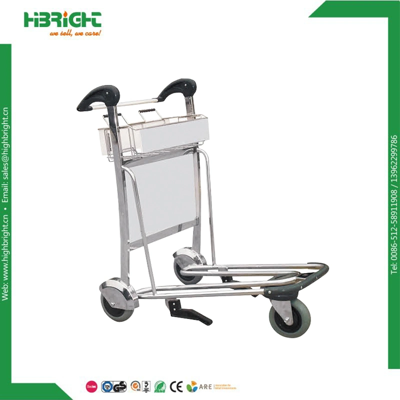 Hand Brake Airport Luggage Trolley Cart Supplier