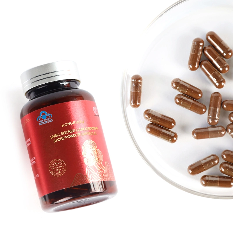 Cell Wall Broken Lucidum Ganoderma Reishi Mushroom Lingzhi Spore Powder Capsule Product